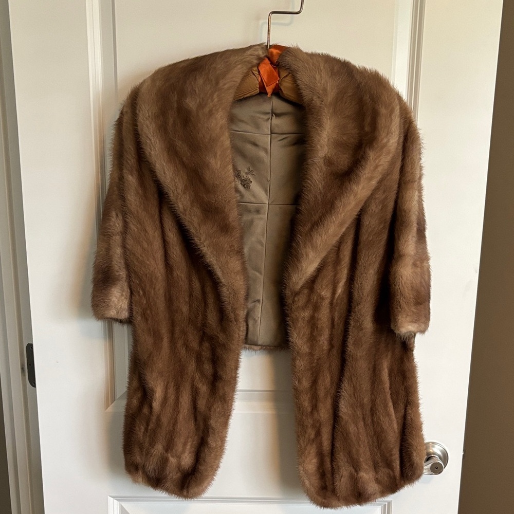 Vintage Parisian Works Brown Fur Jacket